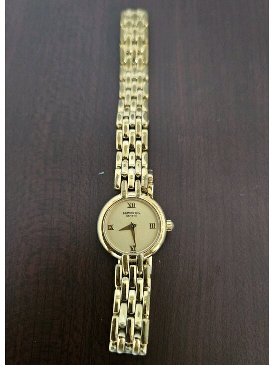 RAYMOND WEIL Vintage Ladies watch RARE 18K electroplated gold EUC 2012 Tango main image 11
